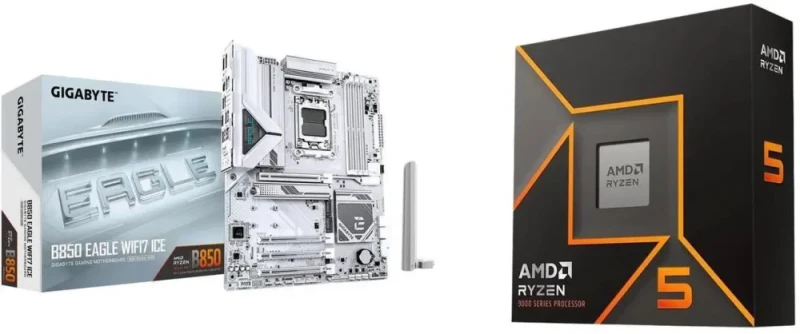 GIGABYTE B850 EAGLE WIFI7 ICE + AMD Ryzen 5 9600X - Featured Image