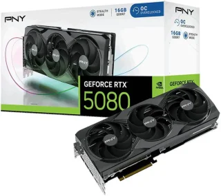 PNY NVIDIA GeForce RTX 5080 16GB OC Triple Fan Graphics Card