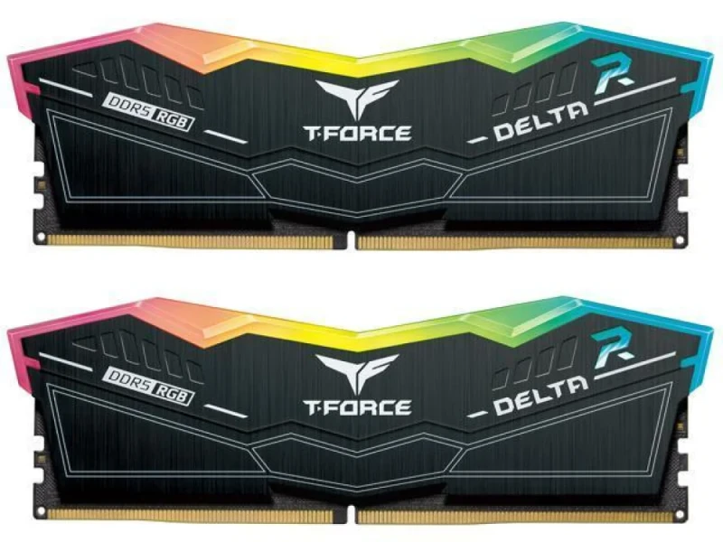 TEAMGROUP T-Force Delta RGB 32 GB - 2 x 16GB, DDR5 288-pin DIMM, 6000MT/s, CL38, Black color - Featured Image