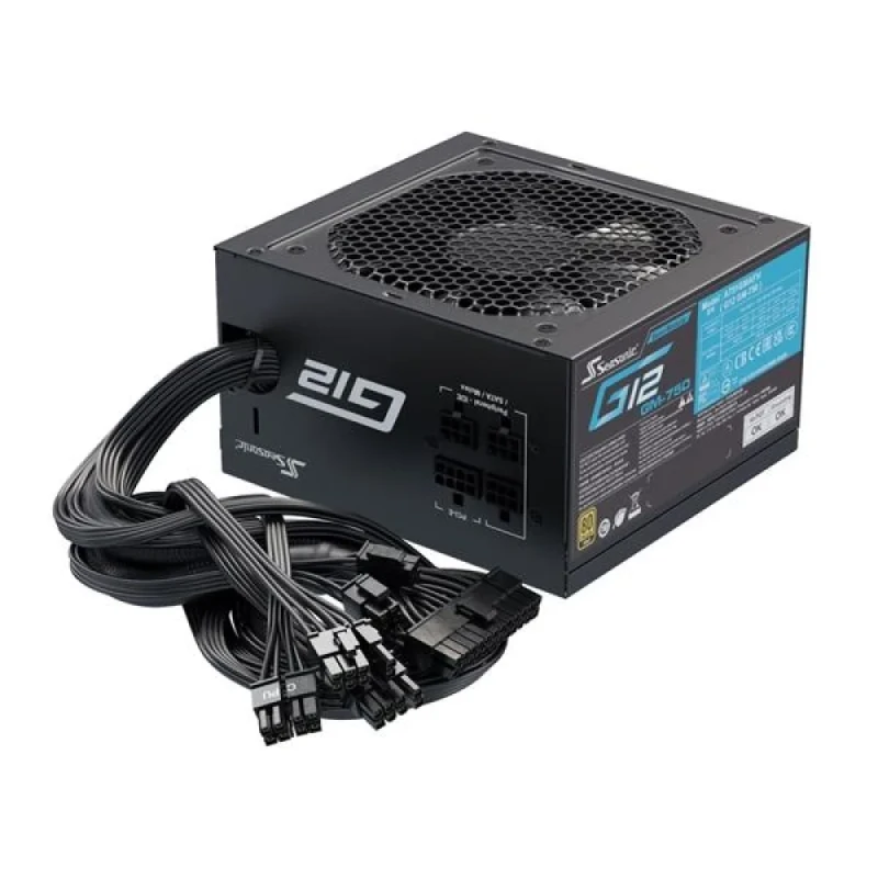 SeaSonic G12 GM - 750 W ATX Power Supply, 80+ Gold, Semi-Modular, Black / Blue Color - Featured Image