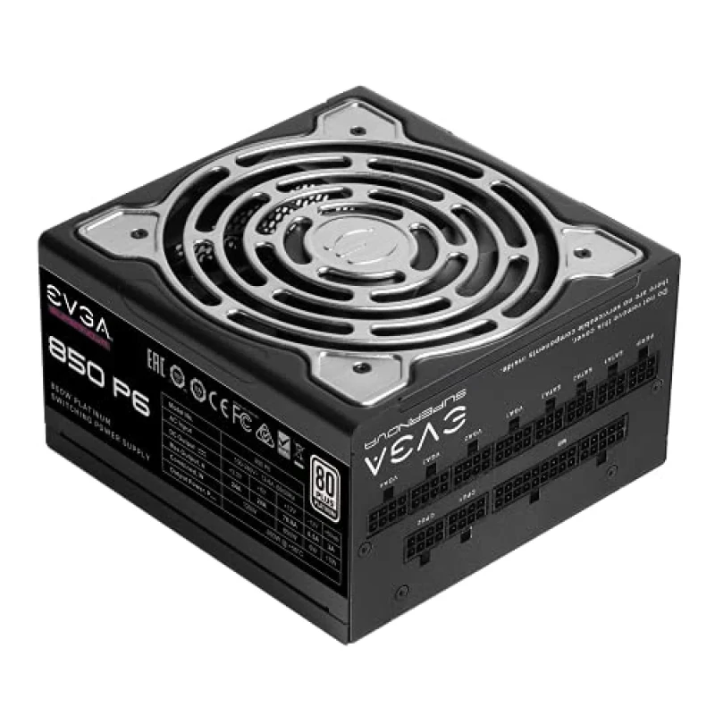 EVGA SuperNOVA 850 P6 - 850 W ATX Power Supply, 80+ Platinum, Fully Modular, Black / Silver Color - Featured Image