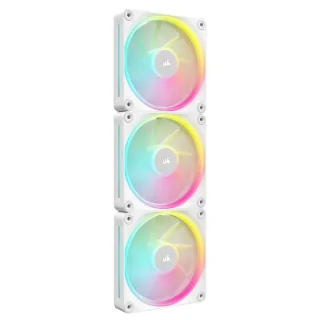 Corsair iCUE LINK LX120 RGB Starter Kit 3-Pack - 120mm PWM fan, 10 - 36 dB, 9.75 - 69.9 CFM Airflow, 400 - 2400 RPM, White Color
