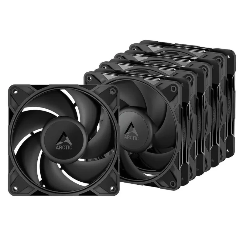 ARCTIC P12 Pro PST LN 5-Pack - 120mm PWM fan, 49 CFM Airflow, 450 - 2000 RPM, Black Color - Featured Image