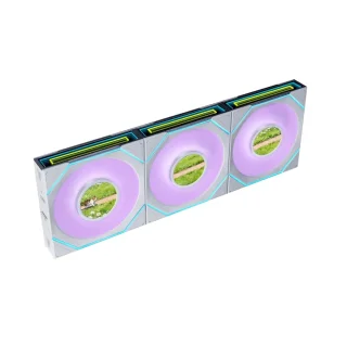 Lian Li UNI FAN SL-INF LCD FLEX 3-Pack - 120mm PWM fan, 29.5 dB, 59.2 CFM Airflow, 350 - 2000 RPM, White Color