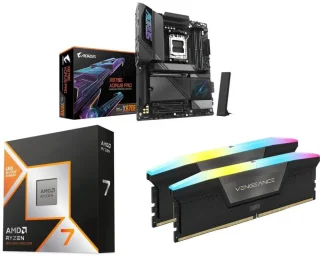GIGABYTE X870E AORUS PRO AM5 + AMD Ryzen 7 9800X3D + CORSAIR Vengeance RGB 32GB DDR5 6000 RAM