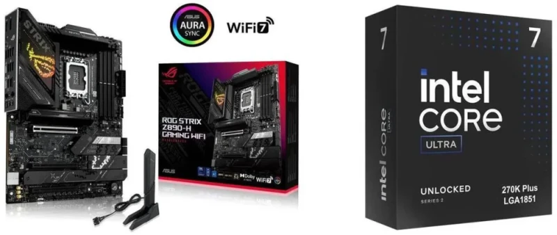 ASUS ROG STRIX Z890-H GAMING WIFI + Intel Core Ultra 7 270K Plus - Featured Image