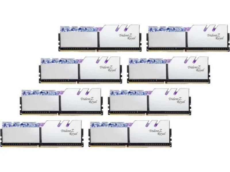 G.Skill Trident Z Royal 256 GB - 8 x 32GB, DDR4 288-pin DIMM, 3600MT/s, CL18, Silver color - Featured Image