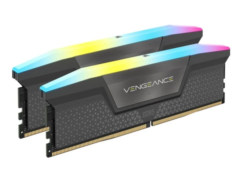 Corsair Vengeance RGB 16 GB - 2 x 8GB, DDR5 288-pin DIMM, 6000MT/s, CL36, Black color - Featured Image