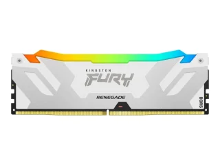 Kingston Fury Renegade RGB 32 GB - 1 x 32GB, DDR5 288-pin DIMM, 6400MT/s, CL32, Silver / White color