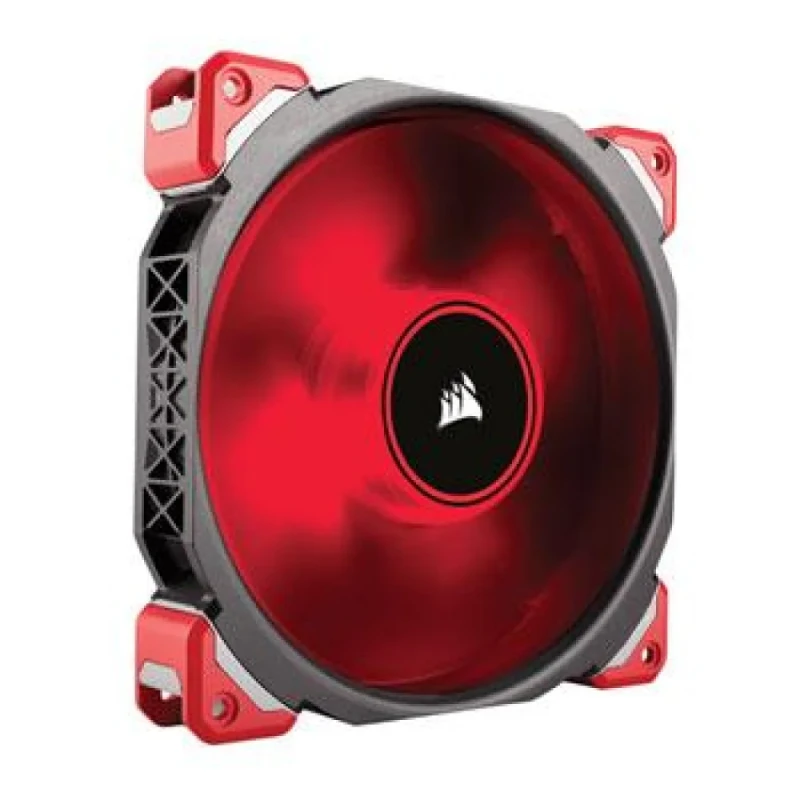 Corsair ML140 Pro - 140mm PWM fan, 16 - 37 dB, 20 - 97 CFM Airflow, 400 - 2000 RPM, Black / Red Color - Featured Image