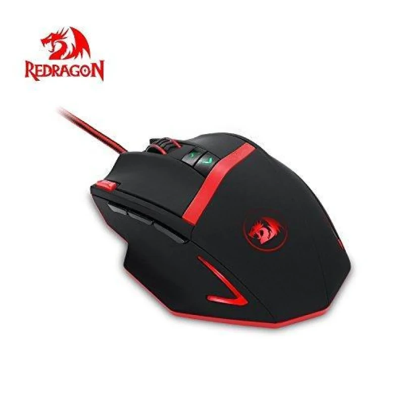 Redragon Mammoth - Wired Laser Mouse, 16400 DPI, Black / Red color - Featured Image