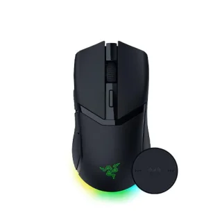 Razer Cobra Hyperspeed (w/Puck) - Wired, Wireless, Bluetooth Wireless Optical Mouse, 26000 DPI, Black color