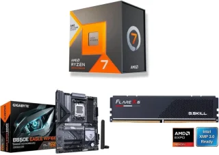 AMD Ryzen 7 7700X3D + GIGABYTE B650E EAGLE 6E + G.SKILL Flare X5 16GB