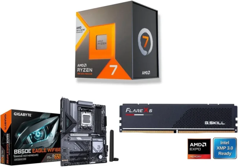 AMD Ryzen 7 7700X3D + GIGABYTE B650E EAGLE 6E + G.SKILL Flare X5 16GB - Featured Image