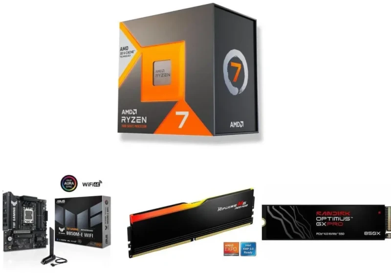 AMD Ryzen 7 7700X3D + ASUS TUF GAMING B850M-E WIFI + G.SKILL Flare X5 16GB DDR5 6000 + SanDisk Optimus GX PRO 850X M.2 2280-S3-M 1TB PCI-Express 4.0 - Featured Image
