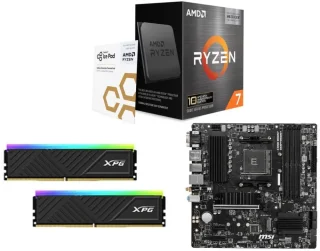 AMD Ryzen 7 5800X3D 10th Anniversary Edition + XPG Spectra D35 32GB (2x16GB) DDR4 3200 + MSI PRO B550M PRO-VDH WIFI