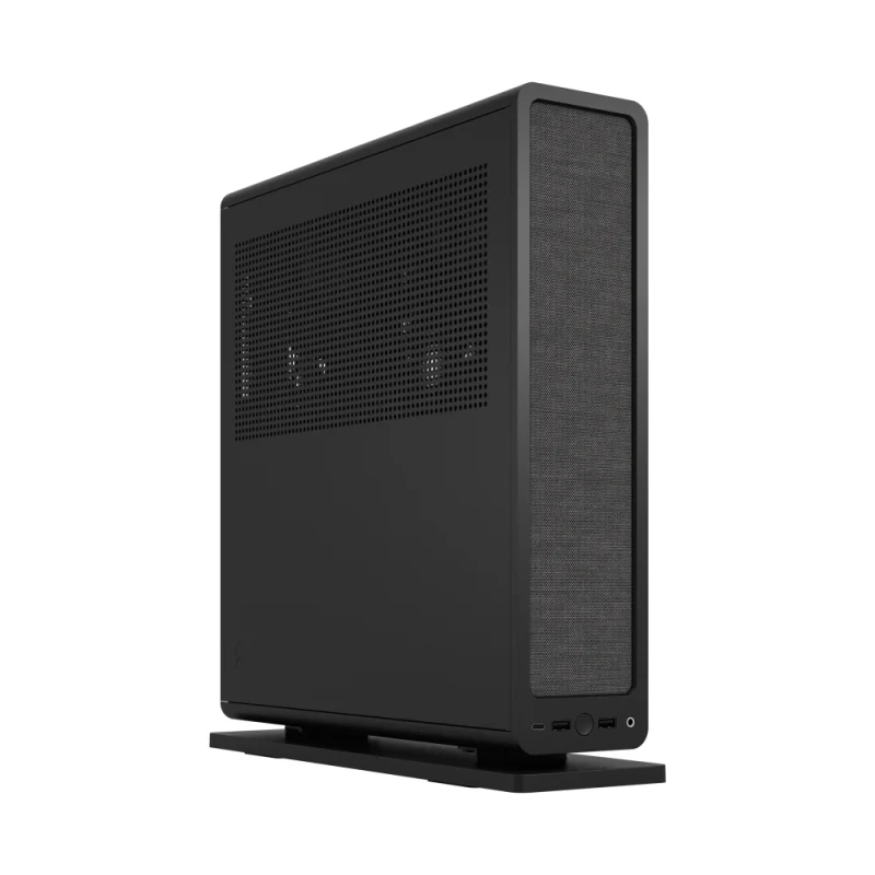 Fractal Design Ridge Mini-ITX Case - PCIe 4.0 Riser Cable, SFF Console Design, USB Type-C, Tempered Fabric Front Panel, Black - Featured Image