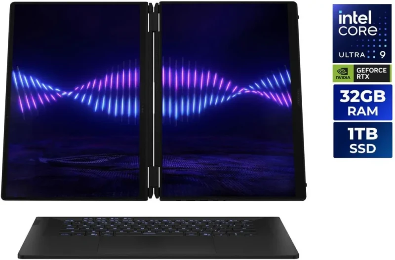 ASUS ROG Zephyrus Duo 16 GX651AR-DB96 Gaming Laptop - Intel Core Ultra 9 386H, GeForce RTX 5070 Ti, 32GB LPDDR5X RAM, 1TB M.2 SSD, 16" Display, Windows 11 Home - Featured Image