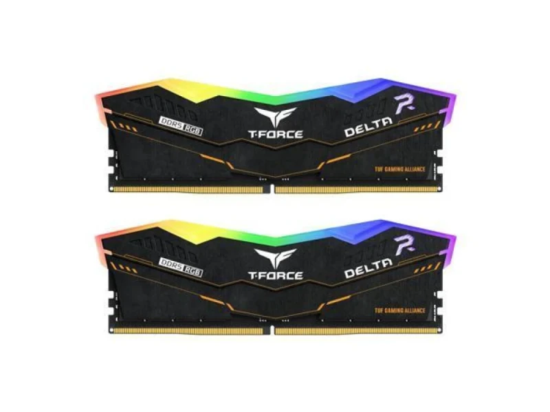 TEAMGROUP T-Force Delta TUF Gaming Alliance RGB 64 GB - 2 x 32GB, DDR5 288-pin DIMM, 6000MT/s, CL38, Black color - Featured Image