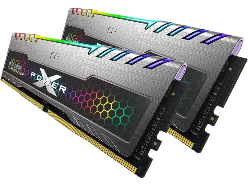 Silicon Power XPOWER Turbine RGB 16 GB - 2 x 8GB, DDR4 288-pin DIMM, 3200MT/s, CL16, Silver / Black color - Featured Image