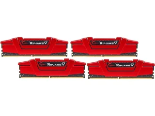 G.Skill Ripjaws V 64 GB - 4 x 16GB, DDR4 288-pin DIMM, 3600MT/s, CL19, Red / Black color