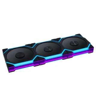 Lian Li UNI FAN SL FLEX 3-Pack - 120mm PWM fan, 29 dB, 66.5 CFM Airflow, 350 - 2000 RPM, Black Color
