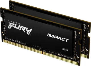 Kingston FURY Impact 32 GB - 2 x 16GB, DDR4 288-pin DIMM, 2666MT/s, CL16, Black color
