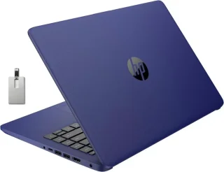 HP Premium Stream 14" HD BrightView Laptop - Intel Celeron N4120, 8GB RAM, 64GB eMMC Storage, Intel UHD Graphics 600, 14" HD Display, Windows 11 S, 1-Year Microsoft 365, Bluetooth, Wi-Fi, HDMI, Includes 32GB Hotface USB Drive, Blue