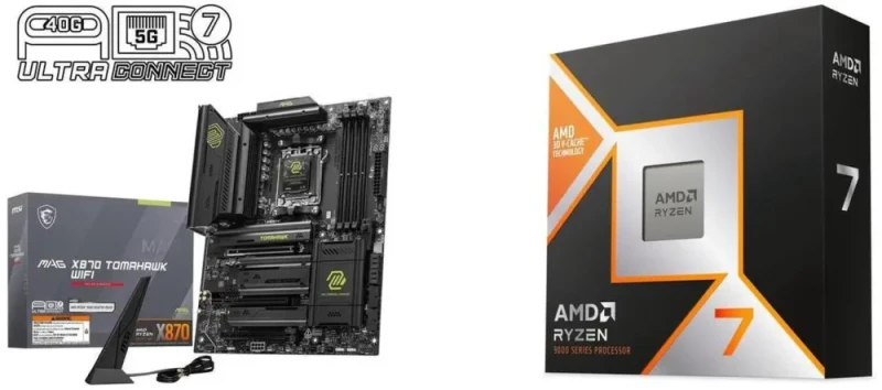 MSI MAG X870 TOMAHAWK WIFI + AMD Ryzen 7 9800X3D - Featured Image