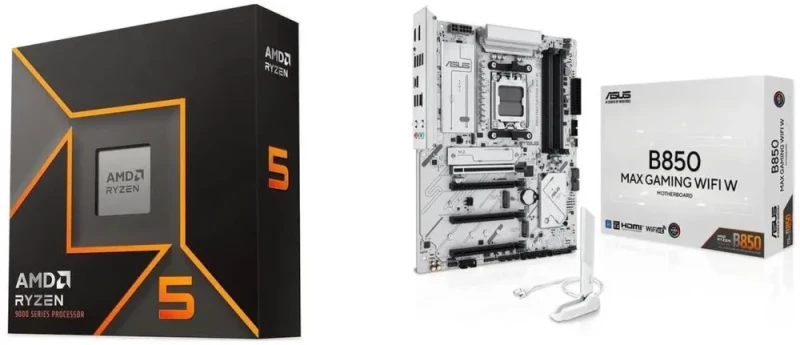 AMD Ryzen 5 9600X + ASUS B850 MAX GAMING WIFI W - Featured Image