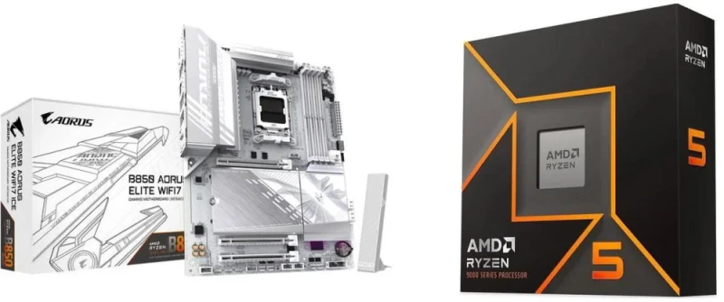 GIGABYTE B850 AORUS ELITE WIFI7 ICE + AMD Ryzen 5 9600X - Featured Image