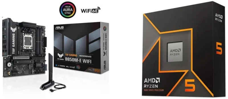 ASUS TUF GAMING B850M-E WIFI + AMD Ryzen 5 9600X - Featured Image