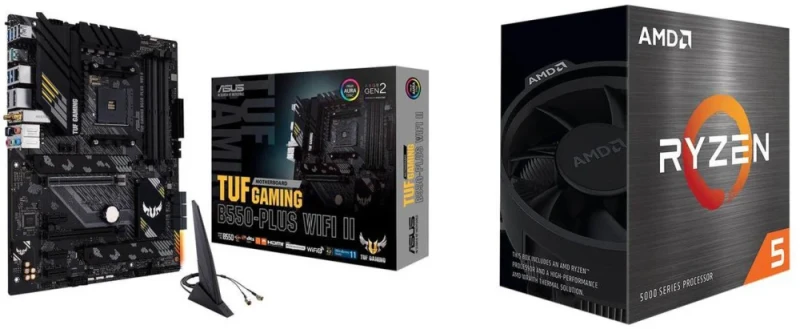 ASUS TUF GAMING B550-PLUS WIFI II + AMD Ryzen 5 5500 - Featured Image