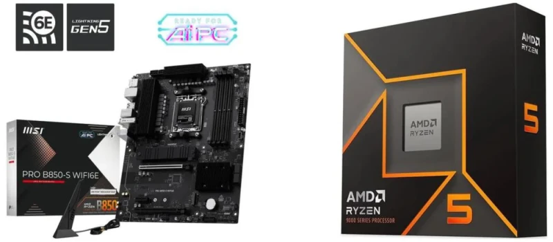 MSI PRO B850-S WIFI6E + AMD Ryzen 5 9600X - Featured Image