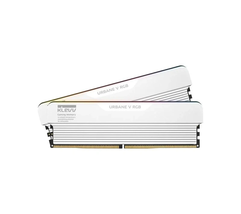 Klevv Urbane V RGB 32 GB - 2 x 16GB, DDR5 288-pin DIMM, 6400MT/s, CL32, White color - Featured Image