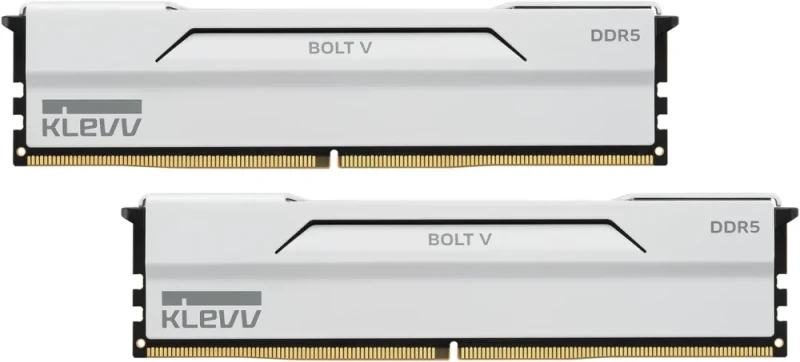 Klevv BOLT V 64 GB - 2 x 32GB, DDR5 288-pin DIMM, 6000MT/s, CL30, White color - Featured Image