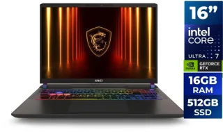 MSI Vector 16 HX AI A2XWHG-212US Gaming Laptop - Intel Core Ultra 7 255HX, GeForce RTX 5070 Ti 12GB, 16GB DDR5 RAM, 512GB NVMe SSD, 16" FHD+ 144Hz Display, Thunderbolt 5, Wi-Fi 6E, Windows 11 Home, Cosmo Gray