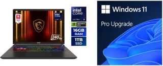 MSI Vector 16 HX AI A2XWIG-050US Gaming Laptop - Intel Core Ultra 9 275HX, GeForce RTX 5080 16GB, 16GB DDR5 RAM, 1TB NVMe SSD, 16" QHD+ 240Hz Display, Windows 11 Pro