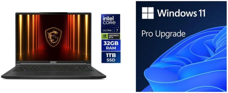 MSI Stealth 16 AI A2HWFG-041US Gaming Laptop - Intel Core Ultra 7 255H, GeForce RTX 5060 8GB, 32GB DDR5 RAM, 1TB NVMe SSD, 16" OLED 240Hz Display, Windows 11 Pro - Featured Image