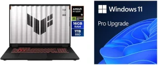ASUS TUF Gaming A18 FA808PP-NB94 Gaming Laptop - AMD Ryzen 9 8940HX, GeForce RTX 5070 8GB, 16GB DDR5-5600 RAM, 1TB PCIe SSD, 18" WUXGA 144Hz Display, Windows 11 Pro