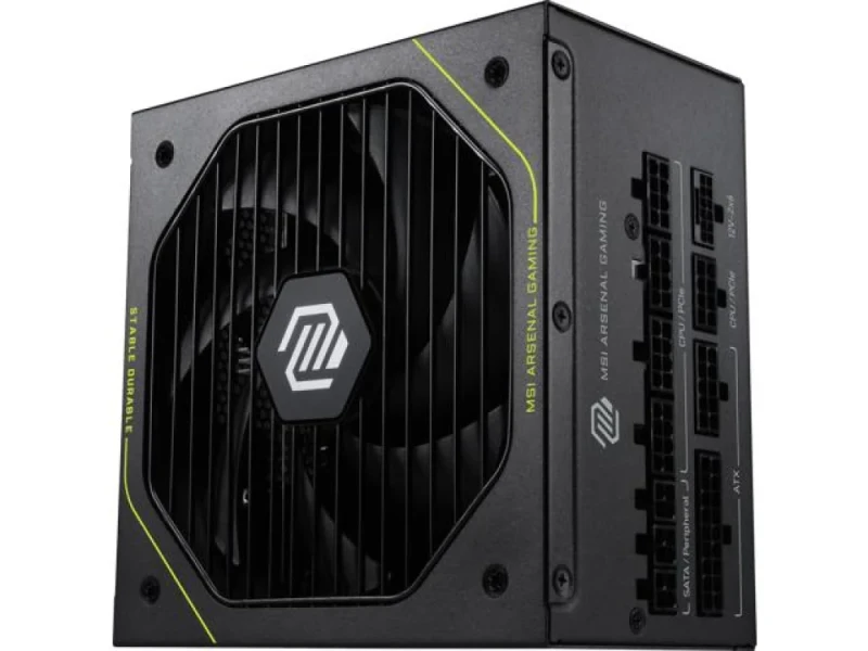 MSI MAG A1000PLS PCIE5 - 1000 W ATX Power Supply, 80+ Platinum, Fully Modular, Black / Green Color - Featured Image