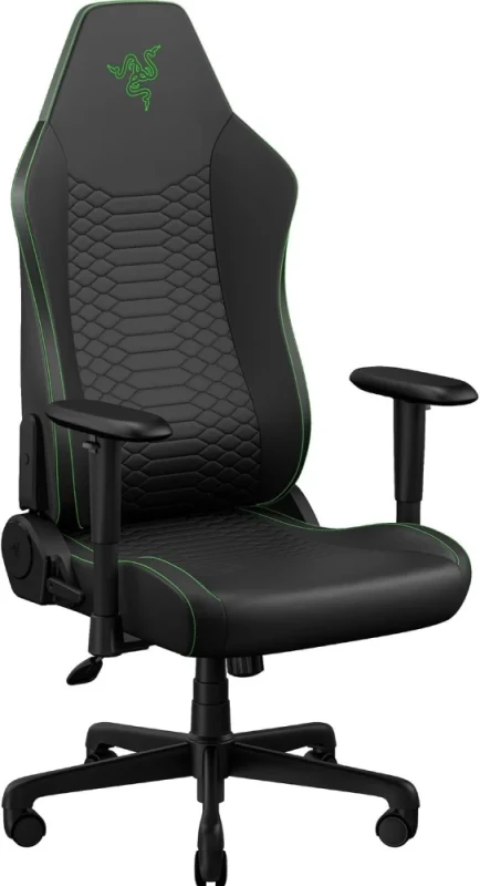 Razer Iskur V2 X NewGen Ergonomic Gaming Chair - Black 2nd Gen PU Leather, CoolTouch Technology, Integrated Lumbar Support, Wide Shoulder Arches, Ergonomic Design - Featured Image