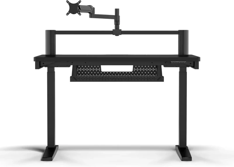CORSAIR Platform:4 Elevate Electric Standing Desk - 120 x 76cm, Height Adjustable, Electric Sit-Stand, Included Monitor Arm, Cable Management, Black - Featured Image