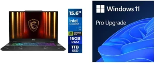 MSI Cyborg 15 B2RWEKG-258US Gaming Laptop - Intel Core 5 210H, NVIDIA GeForce RTX 5050 8GB, 16GB DDR5 RAM, 1TB NVMe SSD, 15.6" Display, Wi-Fi 6E, Windows 11 Pro, Black