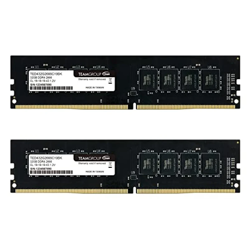 TEAMGROUP Elite 64 GB - 2 x 32GB, DDR4 288-pin DIMM, 2666MT/s, CL19, Black color - Featured Image