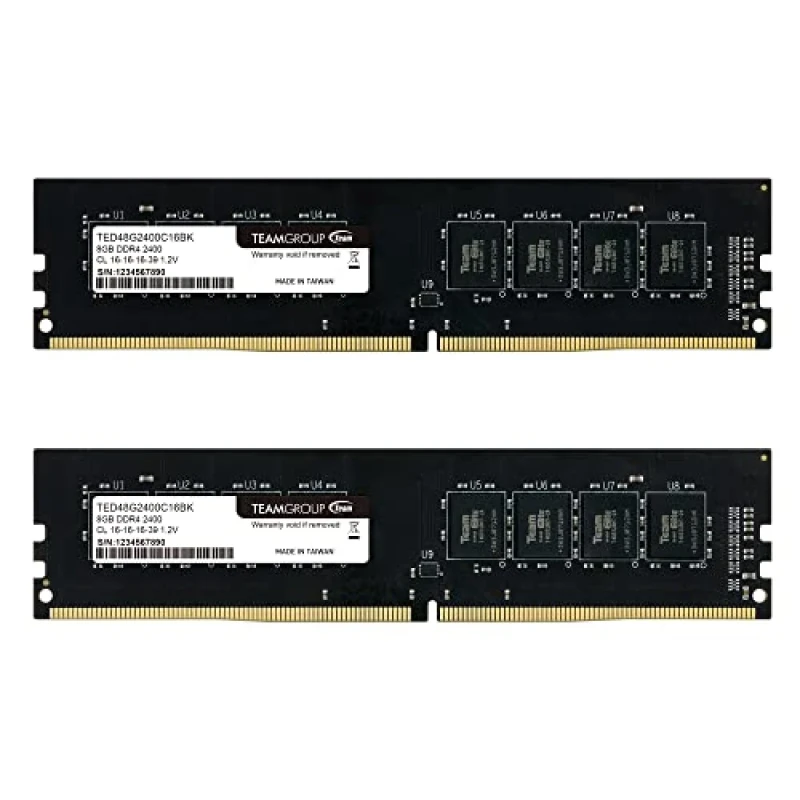 TEAMGROUP Elite 16 GB - 2 x 8GB, DDR4 288-pin DIMM, 2400MT/s, CL16, Black color - Featured Image