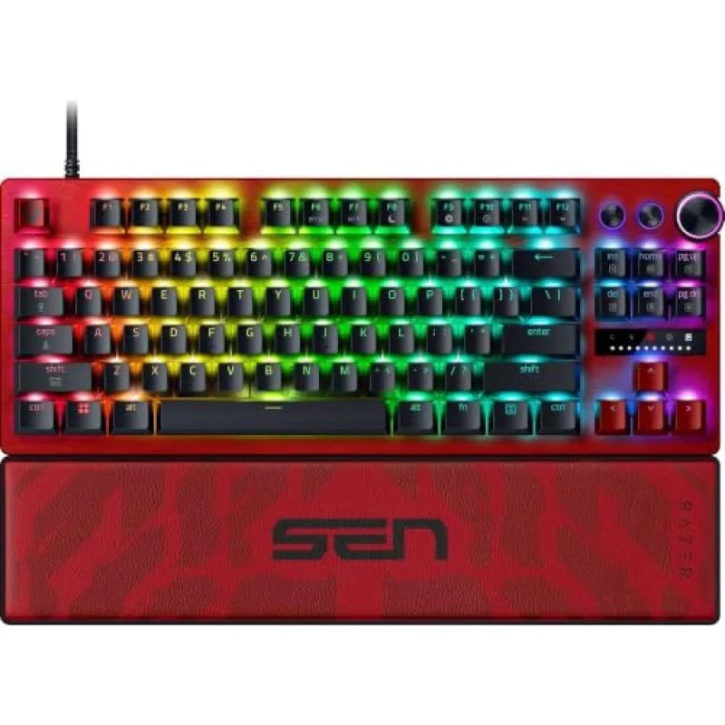 Razer Huntsman V3 Pro 8KHz - Gaming Wired Keyboard, Razer Analog Optical Switch Gen-2 Switches, RGB Backlit, Tenkeyless, Red / Black Color - Featured Image