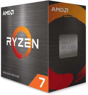 AMD Ryzen 7 5700X Desktop Processor - 8-Core 16-Thread, 3.4GHz Base 4.6GHz Boost, 32MB L3 Cache, 65W TDP, AM4 Socket, No Cooler Included