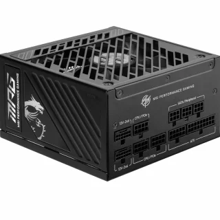 MSI MPG A1000GS PCIE5 - 1000 W ATX Power Supply, 80+ Gold, Fully Modular, Black Color