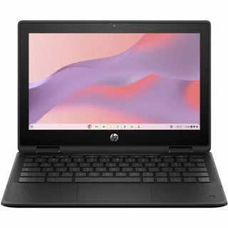 HP Fortis Flip G1m Rugged Chromebook - MediaTek Kompanio 520 Octa-Core, ARM Mali-G52 Graphics, 4GB RAM, 32GB Flash Storage, 11.6" HD 60Hz Touchscreen, 360° Convertible 2-in-1, ChromeOS, Jet Black